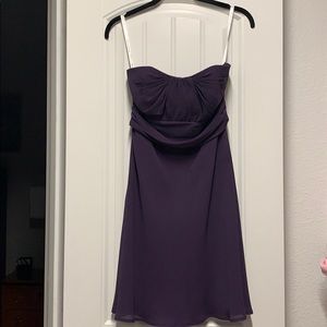 Davis’s Bridal Purple bridal mini dress